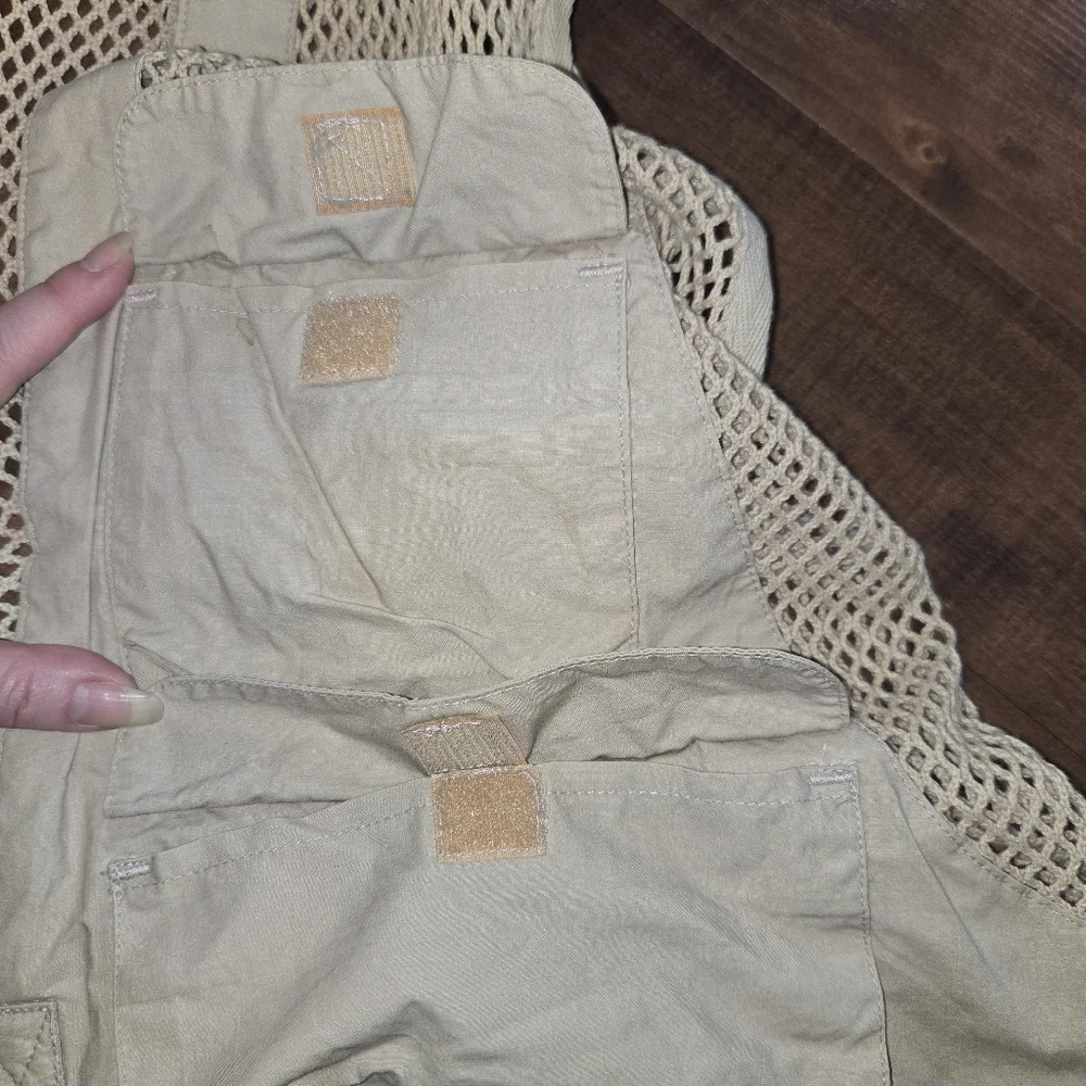 Vintage Safari Fishing Vest Khaki [Large] Pockets Sportsman Outdoorsman Camping